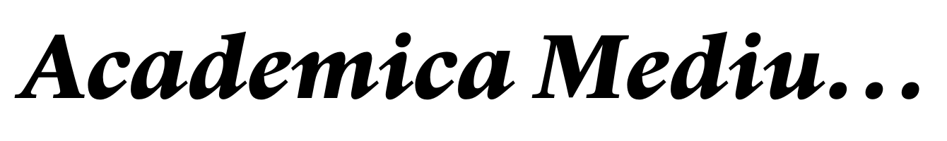 Academica Medium Bold Italic